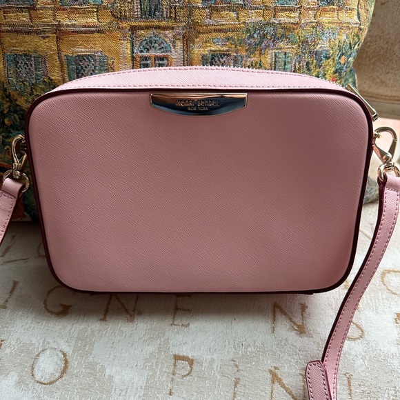 Henri Bendel Pink Safianno Leather Crossbody Bag in NWOT Price Firm - Picture 2 of 10